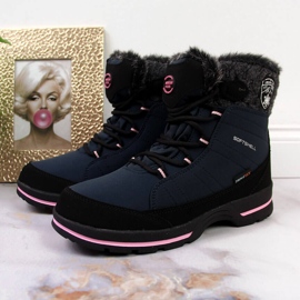 Mornarsko plave vodootporne čizme za snijeg za djevojčice American Club plava 2