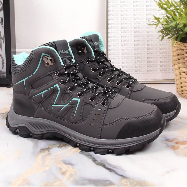 Ženske visoke cipele za planinarenje Grey McKeylor siva 1