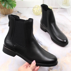 Ženske crne Jodhpur čizme, izolirane Sergio Leone crna 1