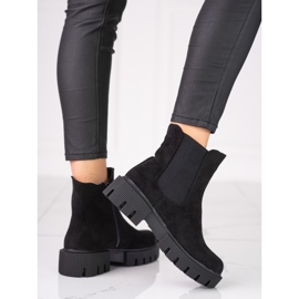 Ženske Chelsea čizme na platformi Shelovet od ekološkog antilopa crna 1