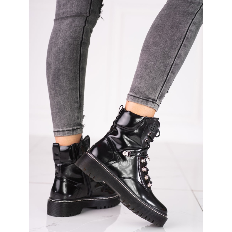 Shelovet ženske radnice s vezanjem crno 1