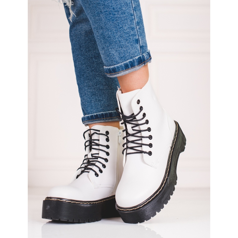 Ženske bijele Shelovet torbe na vezice na platformu bijela 1