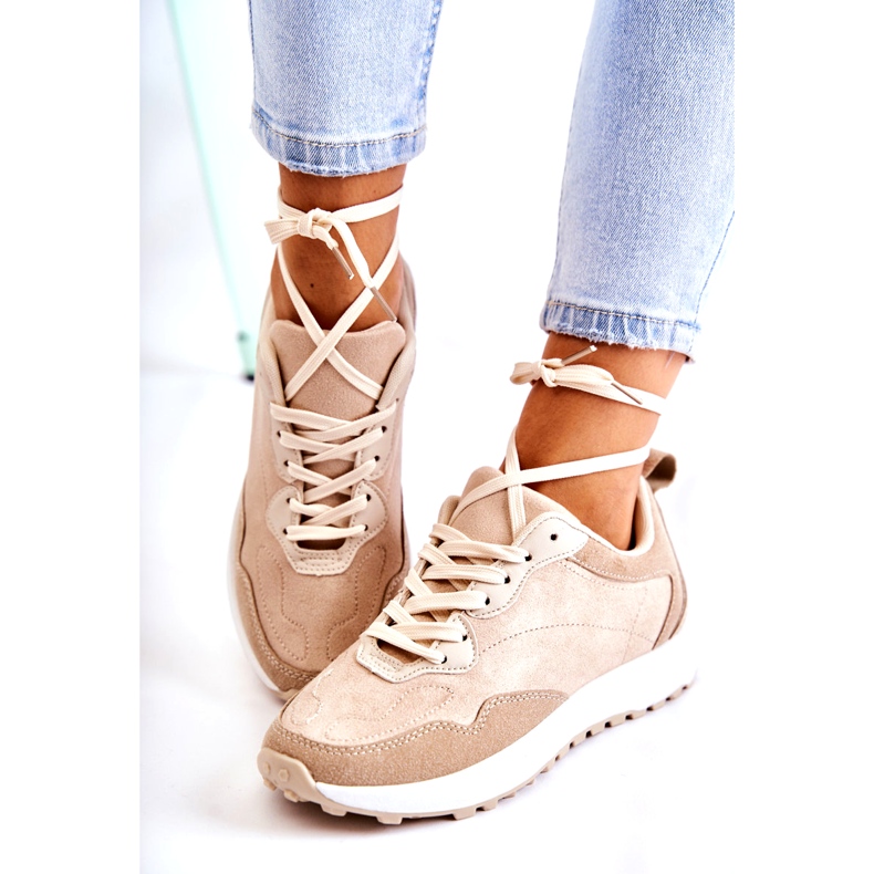 PG1 Ženske sportske cipele od antilopa Bež Nayla 1