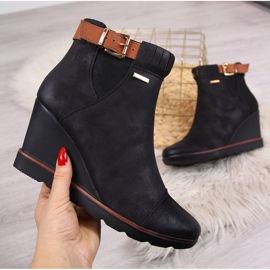 Crne crne Filippo tenisice na wedge crna 1