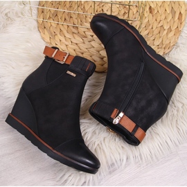 Crne crne Filippo tenisice na wedge crno 2