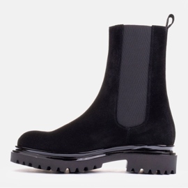 Marco Shoes Gležnjače od brušene kože crna 2