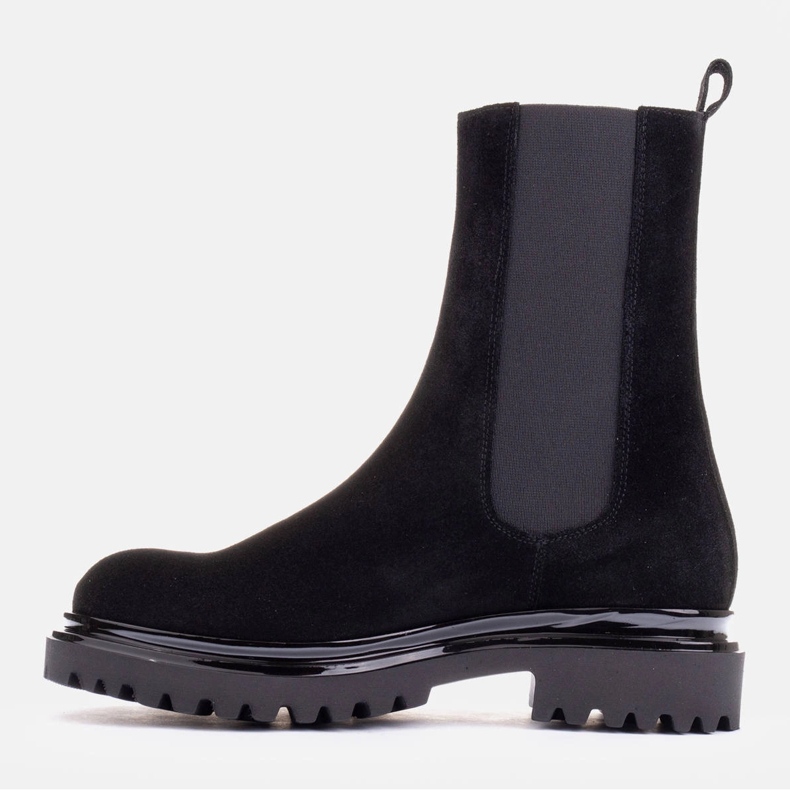 Marco Shoes Gležnjače od brušene kože crno 2