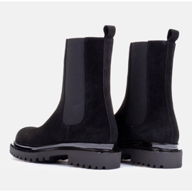 Marco Shoes Gležnjače od brušene kože crno 1