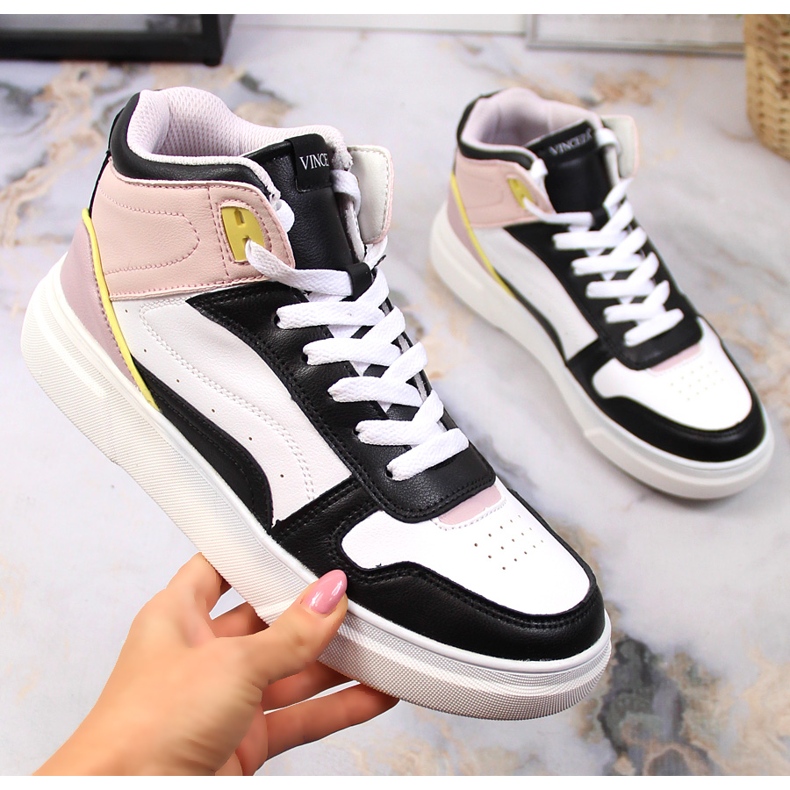 Višebojne visoke tenisice Vinceza bijela višebojan 1