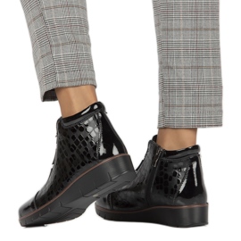 Kožne čizme na klin Filippo W PAW277A crna 1