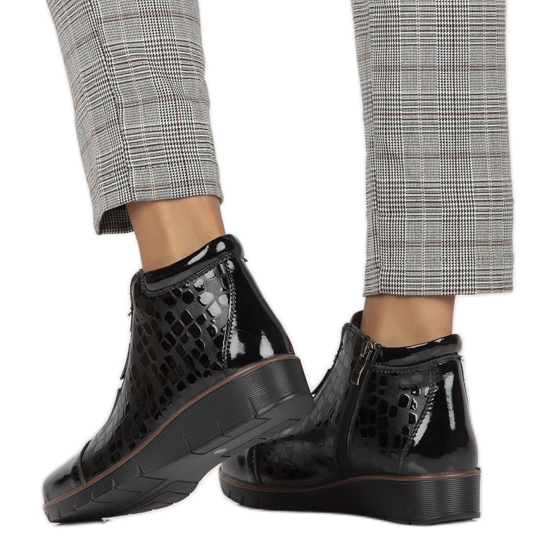 Kožne čizme na klin Filippo W PAW277A crna 1