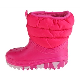 Cipele Crocs Classic Neo Puff Boot Toddler 207683-6X0 ružičasta 1