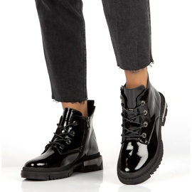 Tople lakirane čizme Filippo DBT4173 BK crno 1