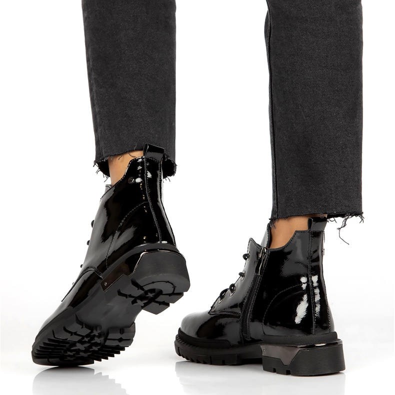 Tople lakirane čizme Filippo DBT4173 BK crna 4