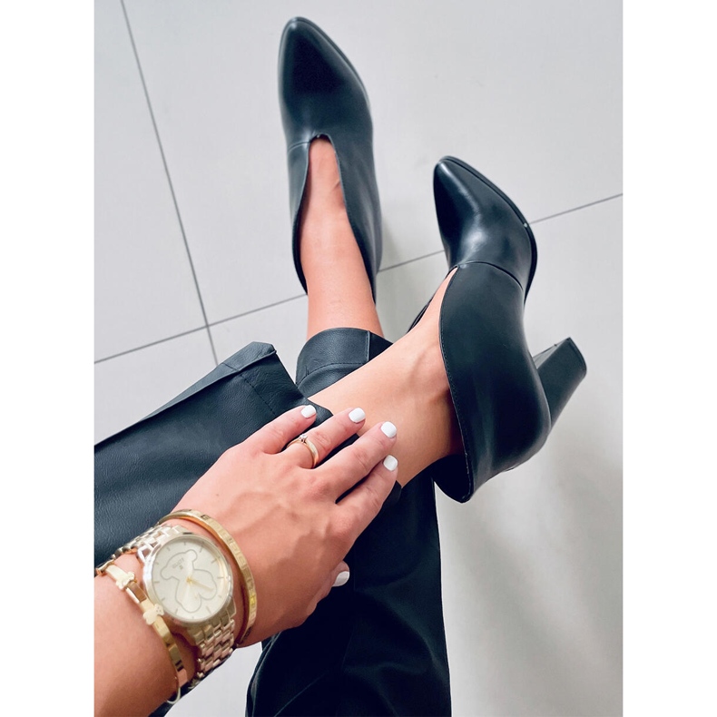 PA1 Izrežite Doris Black visoke pete crna 2