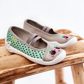 BEFADO S.A. Papuče Ballerina Befado Kitten 116X304 Zeleno-sive zelena 1