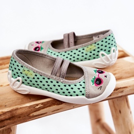 BEFADO S.A. Papuče Ballerina Befado Kitten 116X304 Zeleno-sive zelena 2