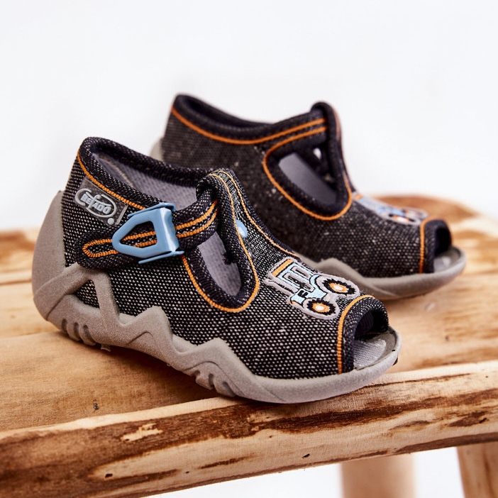 BEFADO S.A. Dječje sandale Papcie Befado Tractor 217P111 tamnosive siva 1