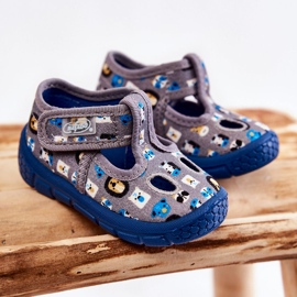 BEFADO S.A. Cipele Papuče Befado Animals 533P020 Siva plava 1