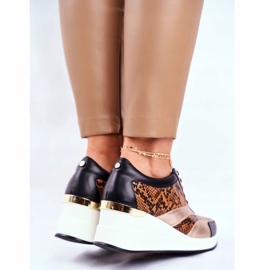 GOE Ženske sportske cipele tenisice crna koža GG2N3044 crno 3