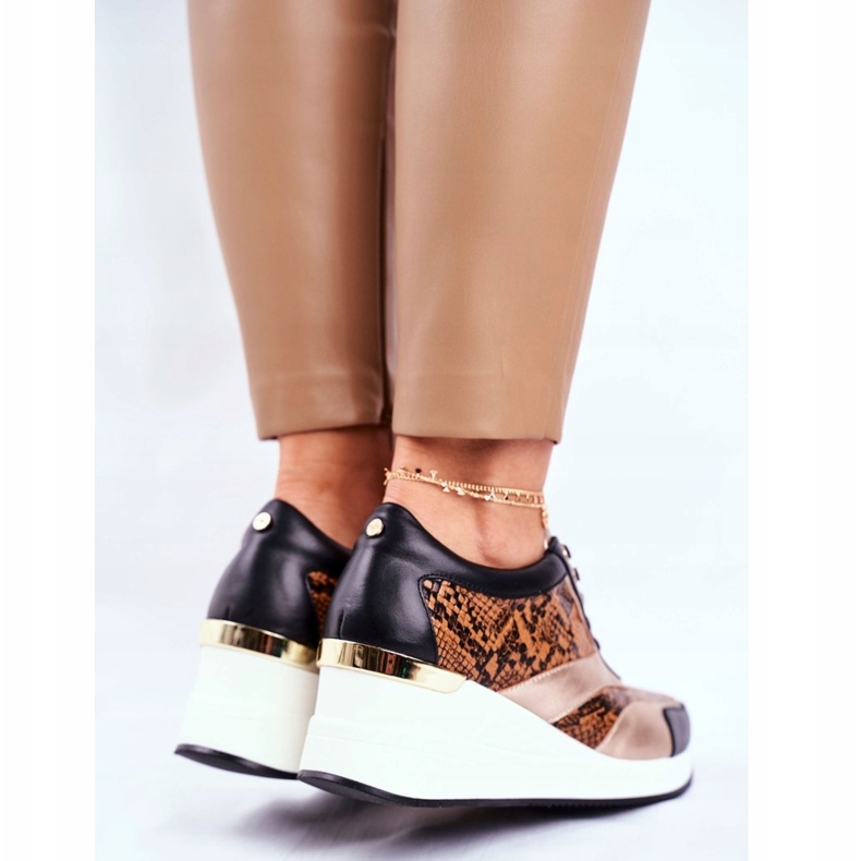 GOE Ženske sportske cipele tenisice crna koža GG2N3044 crno 3