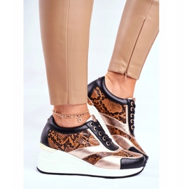 GOE Ženske sportske cipele tenisice crna koža GG2N3044 2