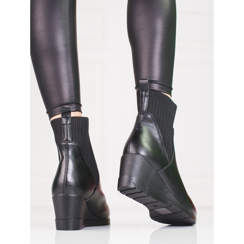 Natikače na klinu Shelovet crno 1