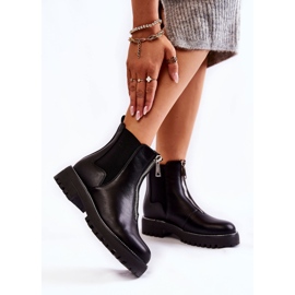 PG1 Modne tople čizme crne Madeleine crna 1