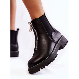 PG1 Modne tople čizme crne Madeleine crna 2