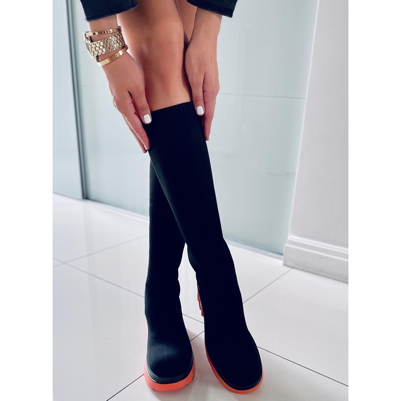 PA1 Gornji dio čarape Duff Orange crno naranča 2