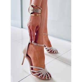 PA1 Igle s dijamantnim kaki kamenčićima bež 1