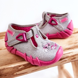 BEFADO S.A. Papuče Befado Slippers 110N454 Sivo-Pink ružičasta 2