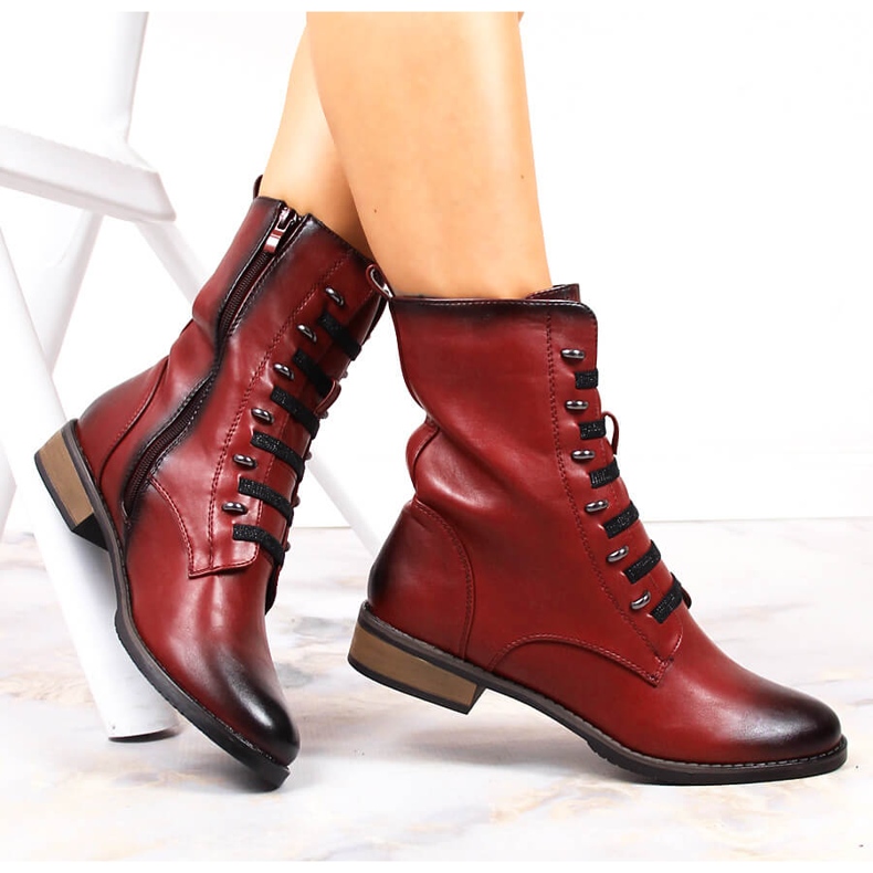 Ženske crvene čizme s patentnim zatvaračem Jezzi crvena 1