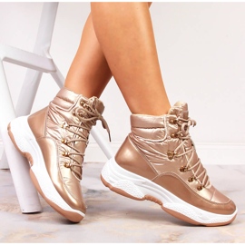 Ženske visoke izolacijske zlatne sportske cipele Vinceza zlatna 1