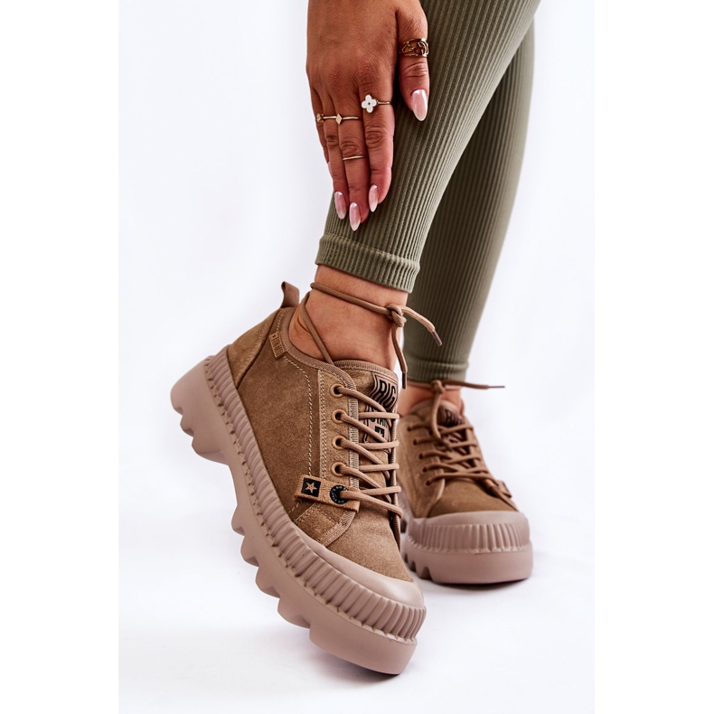 Sportske cipele od brušene kože Big Star KK274511 Bež 1