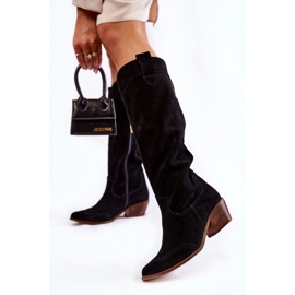 Ženske čizme na visoku petu Lewski Shoes 3235 crne crno 2