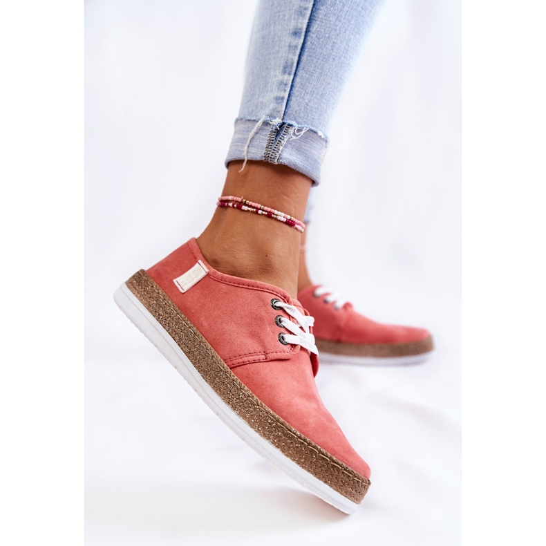 Ženske niske tenisice Memory Foam System Big Star KK276006 Coral crvena 2