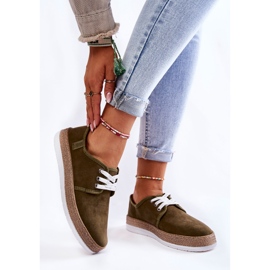 Ženske niske tenisice Memory Foam System Big Star KK276007 Kaki zelena 1