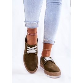 Ženske niske tenisice Memory Foam System Big Star KK276007 Kaki zelena 2