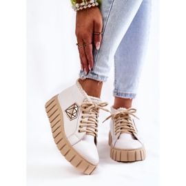 Lewski Shoes Kožne sportske cipele na vezanje Bijele Lewski cipele 3252 / N bijela 1