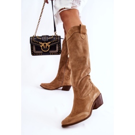 Ženske čizme na visoku petu Lewski Shoes 3235 Bež 2