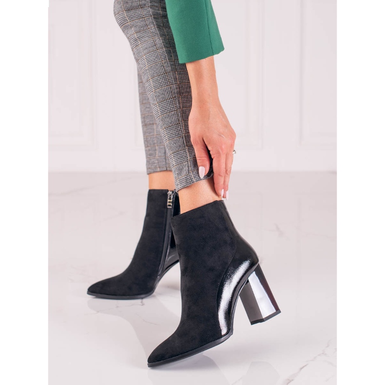 Ženske čizme Shelovet na visoki stup crno 1