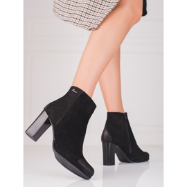 Ženske crne čizme na visoki Shelovet stup crna 1