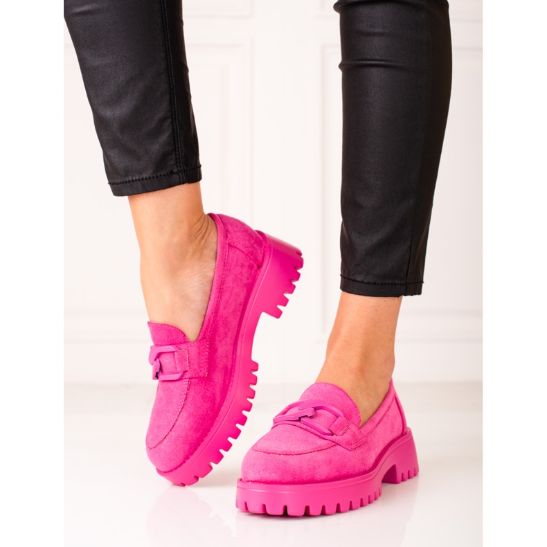 Ženske roze mokasine na platformi Shelovet ružičasta 1