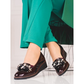 W. Potocki Elegantne cipele na klinu Potocki crvena 2