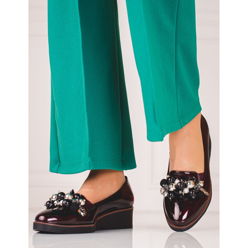 W. Potocki Elegantne cipele na klinu Potocki crvena 1