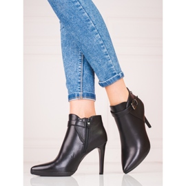 Elegantne čizme na visoku petu marke Sergio Leone crno 1