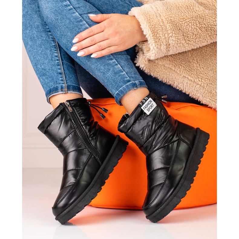 W. Potocki Ženske čizme za snijeg Potocki s niskim gornjištem crne boje crno 1