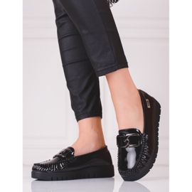 Ženske crne mokasine na platformi Shelovet crna 1