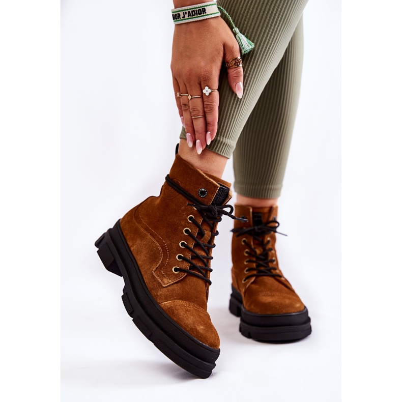 Smeđe tople antilop čizme Big Star KK274524 smeđa 1